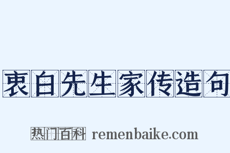 衷白先生家传造句是什么意思的图片